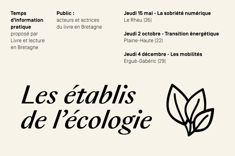 photo Etablis de l'écologie : trois rdv pour une information pratique sur la sobriété numérique, les mobilités et la transition énergétique