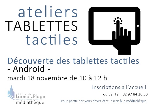 Ateliers initiation aux tablettes tactiles